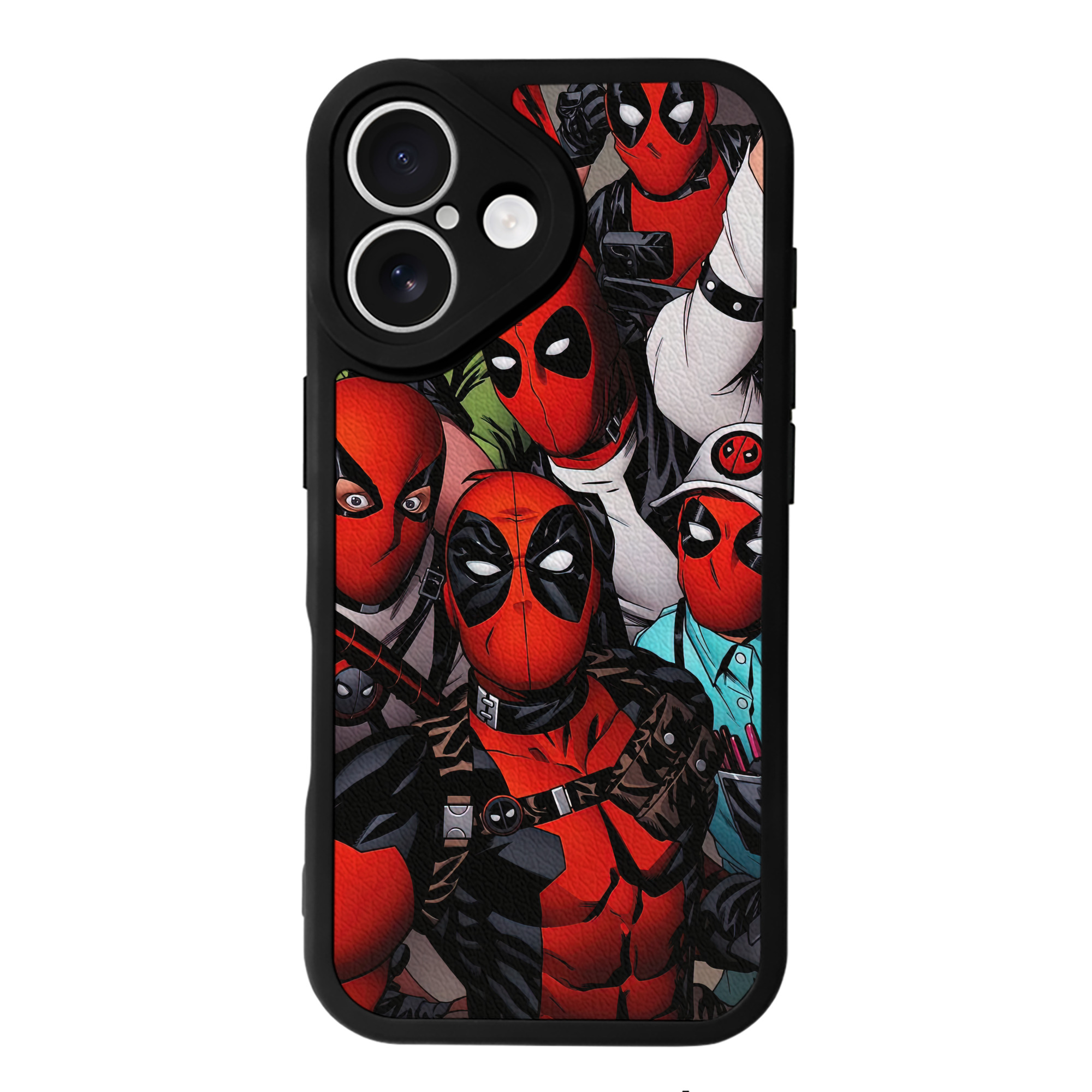 （画像用） Deadpool デッドプール 【iPhone 16シリーズ対応】シリコンスマホケース（レザー調） 材質：シリコン